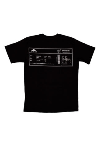 ΜΙΚΡΟΣ ΚΛΕΦΤΗΣ - "BOARDING PASS" BLACK TEE