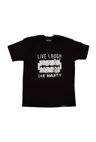 IRATUS X DIENASTY - "LIVE LAUGH DIE" BLACK TEE