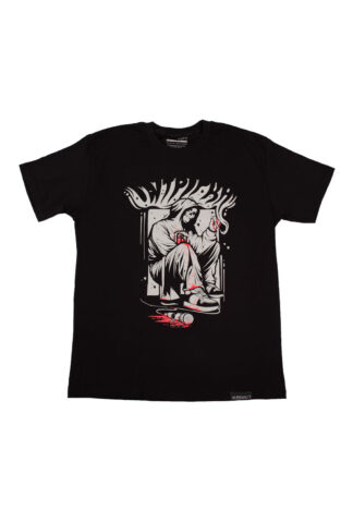 ΑΣΑΡΚΟΣ - GREY "ΙΝΤΡΙΓΚΑ" BLACK TEE