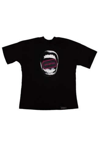 DIENASTY - "SCREAMING BLADES" OVERSIZED BLACK TEE
