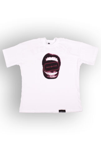 DIENASTY - "SCREAMING BLADES" OVERSIZED WHITE TEE